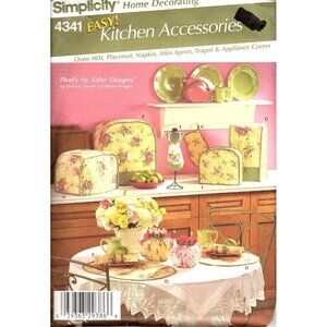 Simplicity 4341 Home Decorating Kitchen Accessories Sewing Pattern